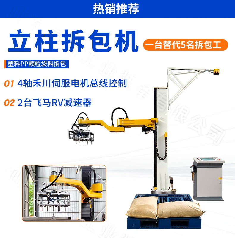 食品厂用不锈钢拆包机设备图